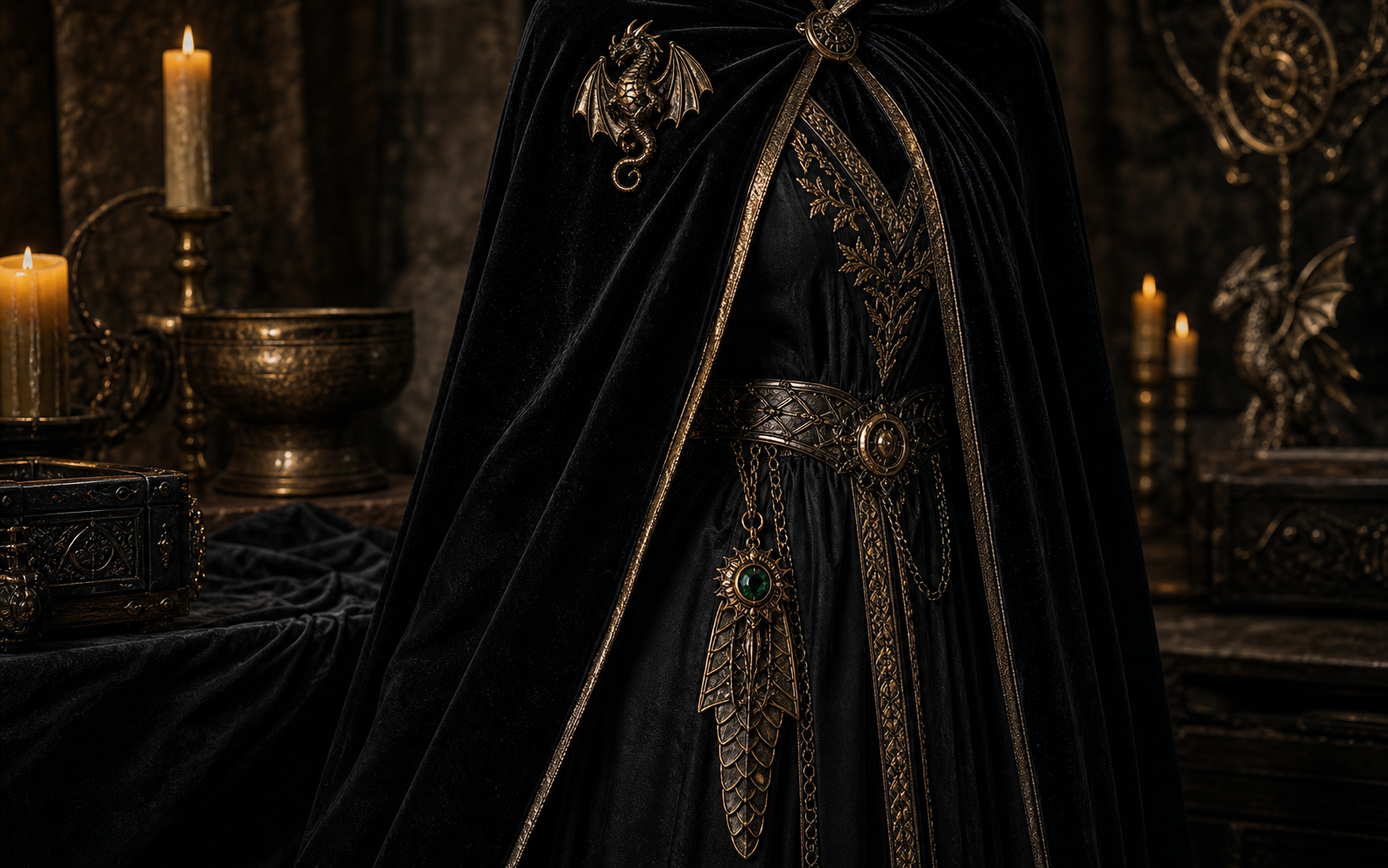 Tenue dragon : robes, capes et bijoux pour une silhouette fantasy - visuel 1
